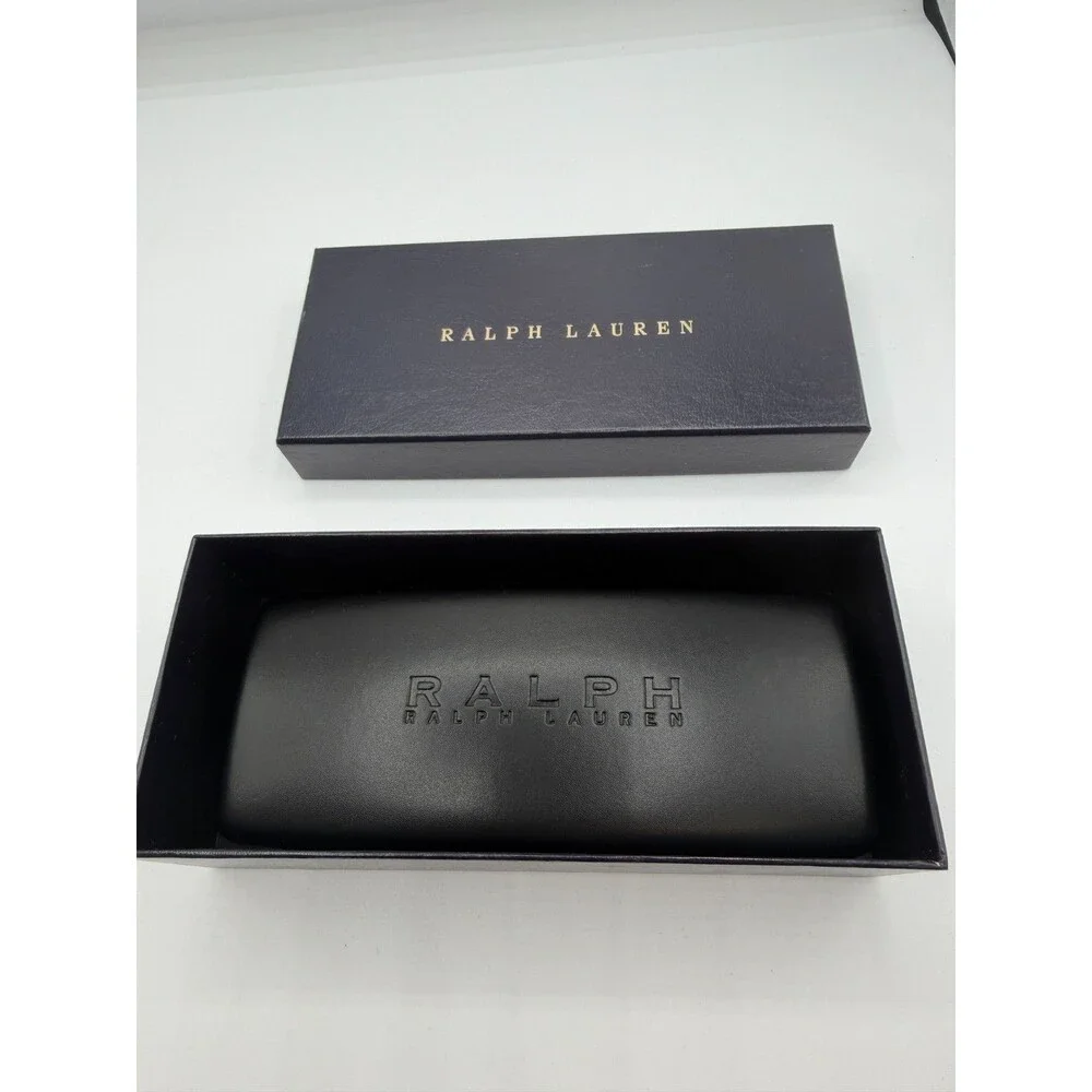 Ralph Lauren Eyeglasses Sunglasses Case Box w/ Cloth Authentic Black EUC Set